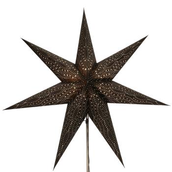 Rojana Silber - Faltbarer Leuchtstern, Weihnachtsstern aus Papier mit 7 Zacken, 60 cm